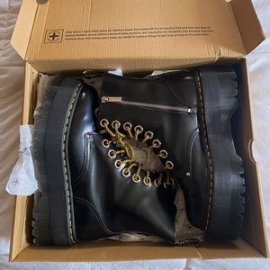 JADON MAX BUTTERO LEATHER PLATFORM BOOTS